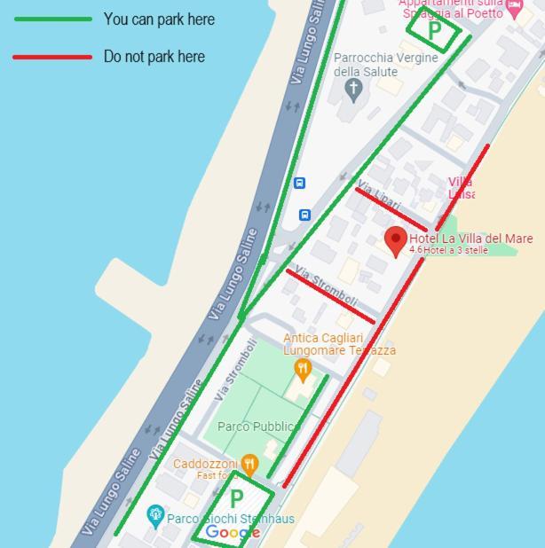 Hotel La Villa Del Mare Cagliari Zewnętrze zdjęcie